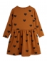 Preview: MINI RODINI Kleid Hearts - braun